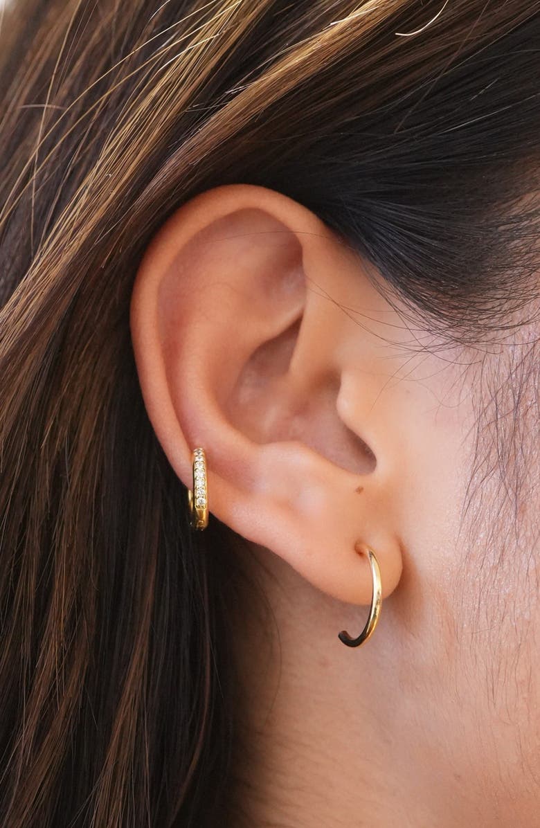 Argento Vivo Sterling Silver 2 Pairs of Mismatched Earrings, Alternate, color, Gold