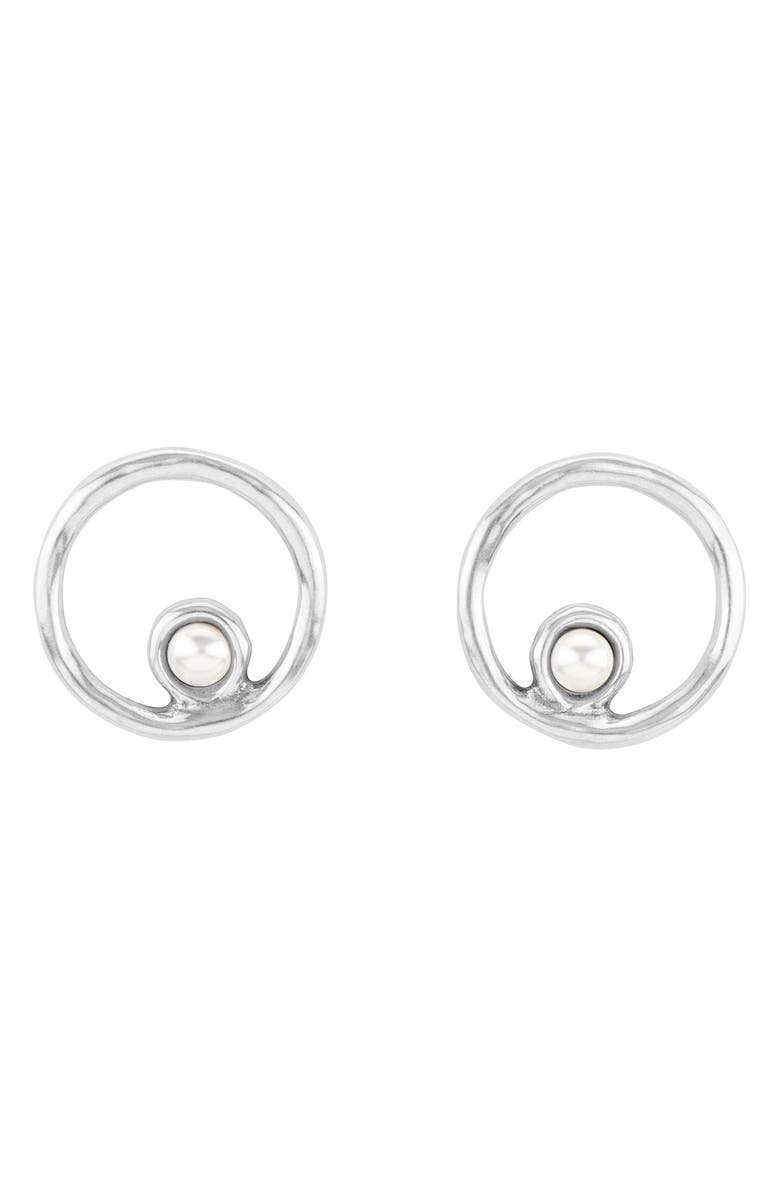 UNODE50 Pide Un Deseo Pearl Stud Earrings, Main, color,