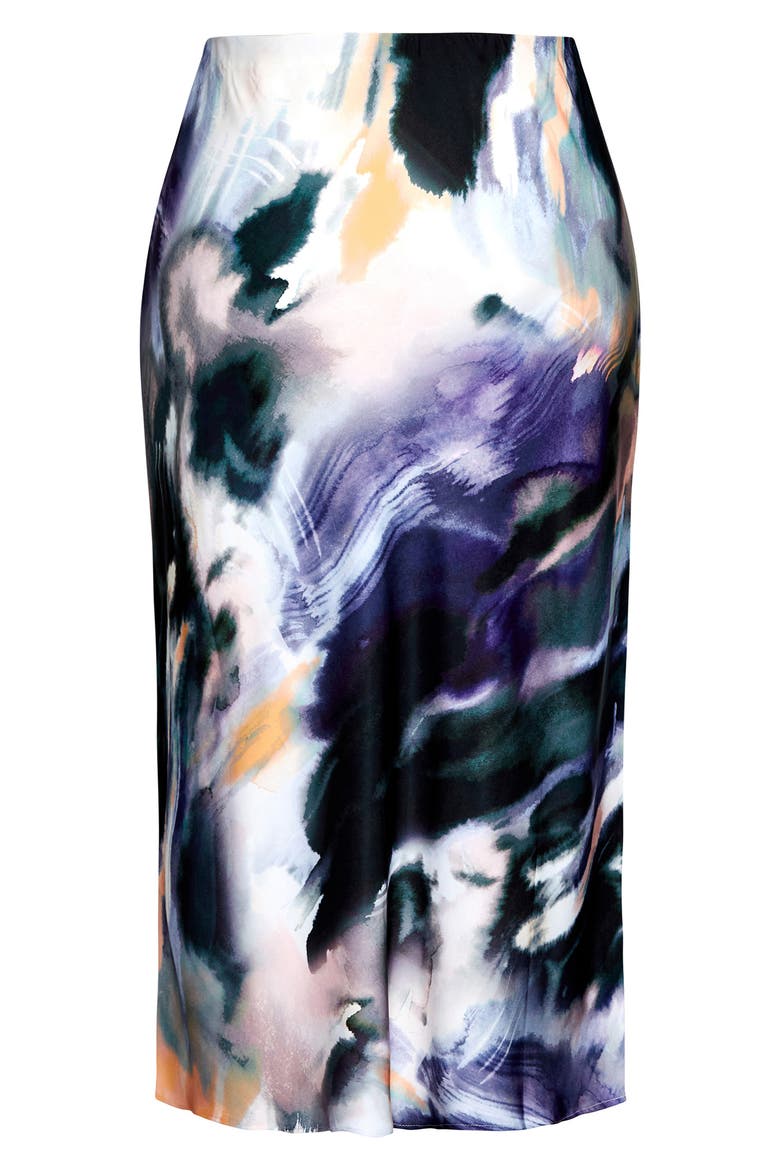 Dazed Satin Skirt, Alternate, color, MIST