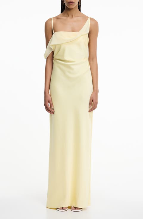 Devlyn Satin & Chiffon Gown