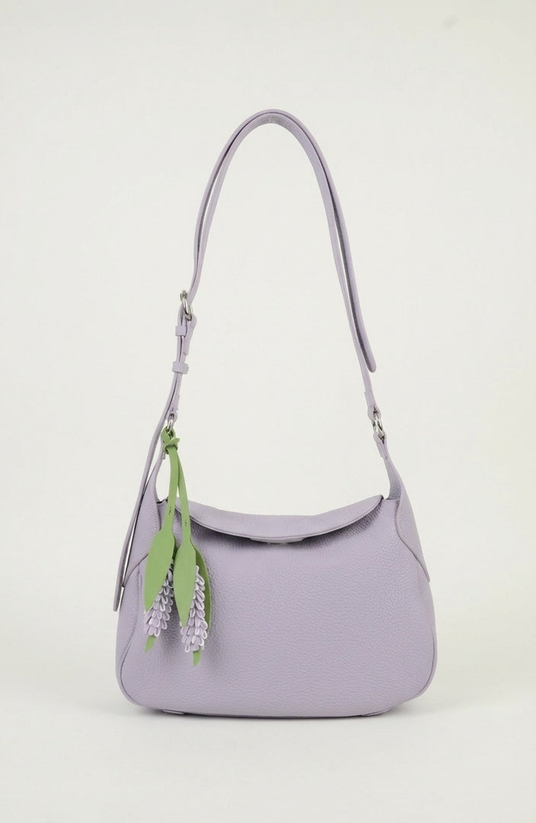 Modenaire Soft Leather Shoulder Bag, Main, color, Lavender