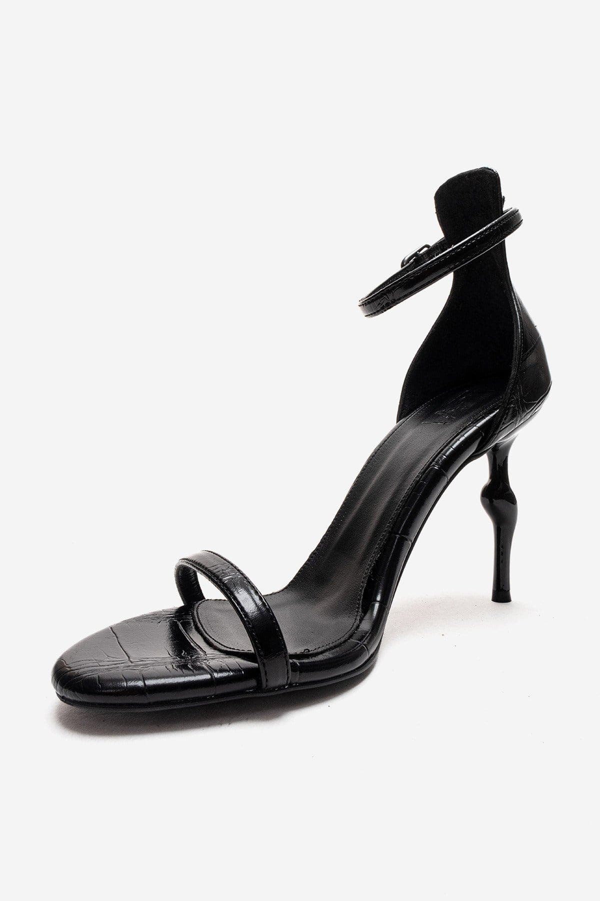 Prologue Shoes Yelena Ankle Strap Stiletto Pump, Alternate, color, Black Print