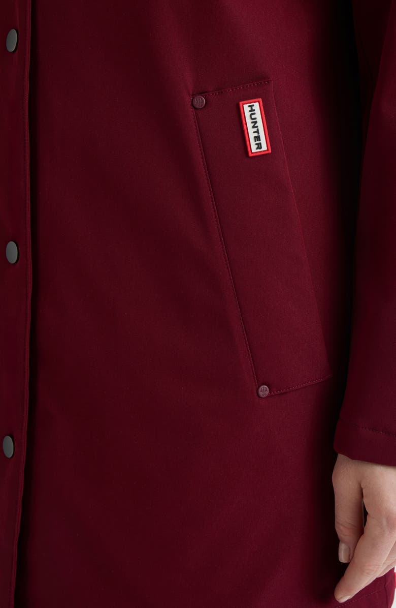 Hunter Billy Hooded Raincoat, Alternate, color, Cranberry