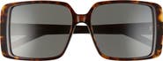 Saint Laurent 56mm Rectangular Sunglasses