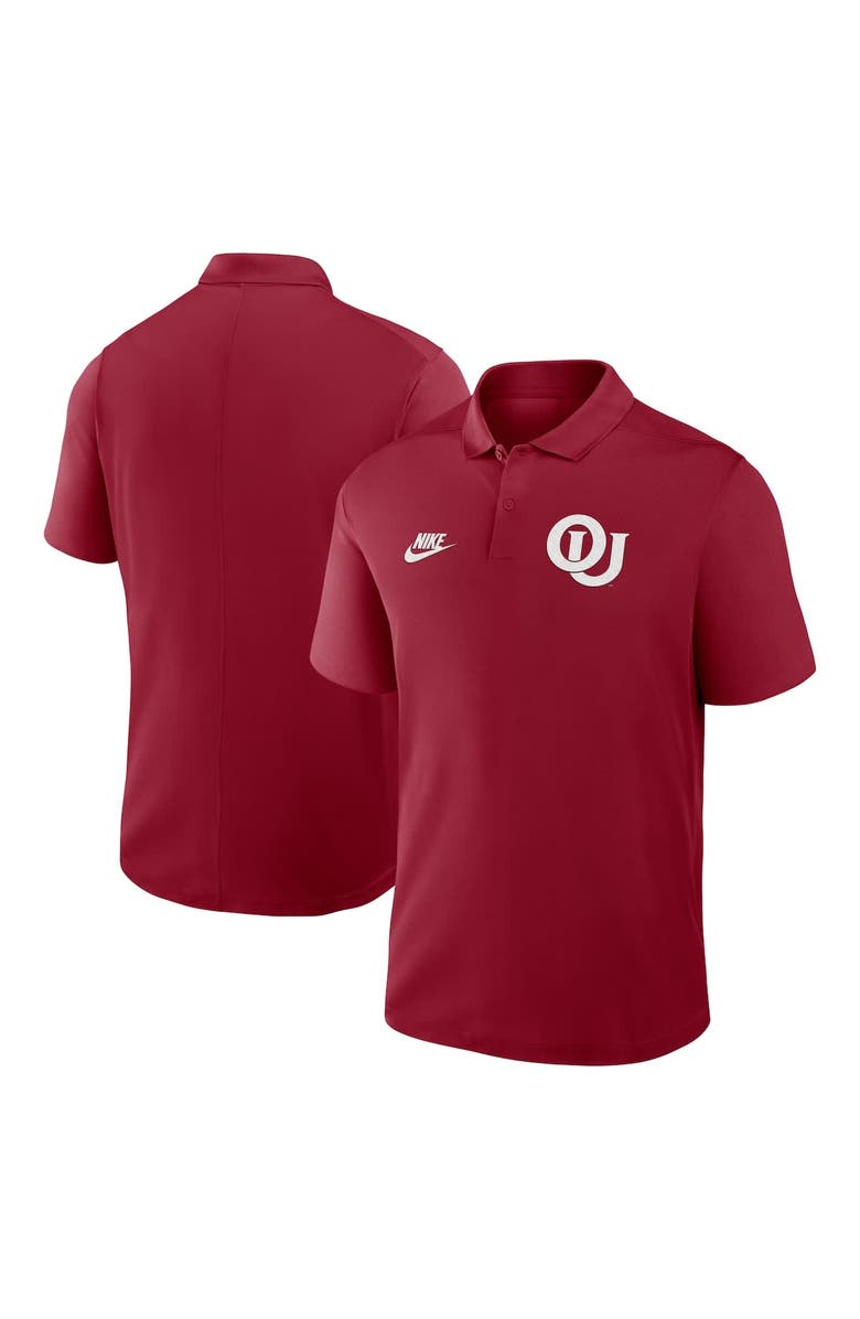 Nike Men's Nike Crimson Oklahoma Sooners Primetime Victory Legacy Vault Logo Performance Polo, Alternate, color, Crimson