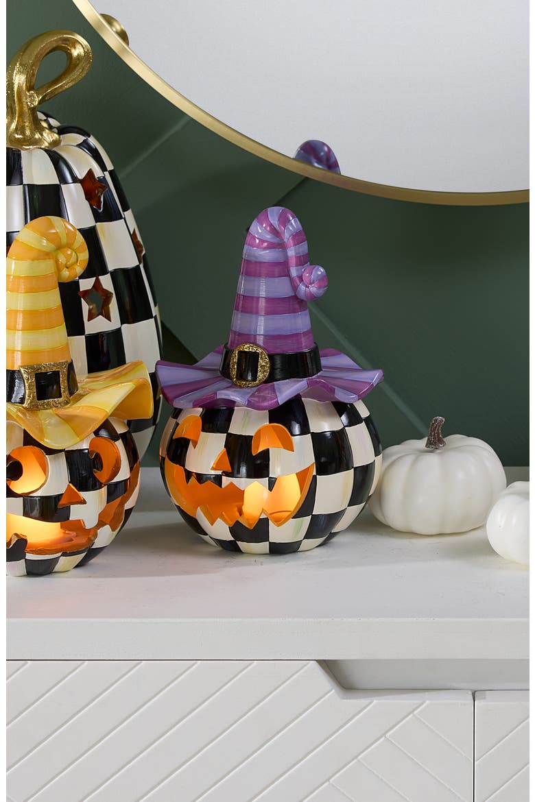 Happy Jack Illuminated Pumpkin Ornament, Alternate, color, PURPLE