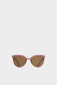 Katie Loxton Ravello Round Sunglasses in Cherry Transparent