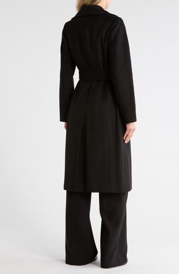 Wool Blend Longline Wrap Coat