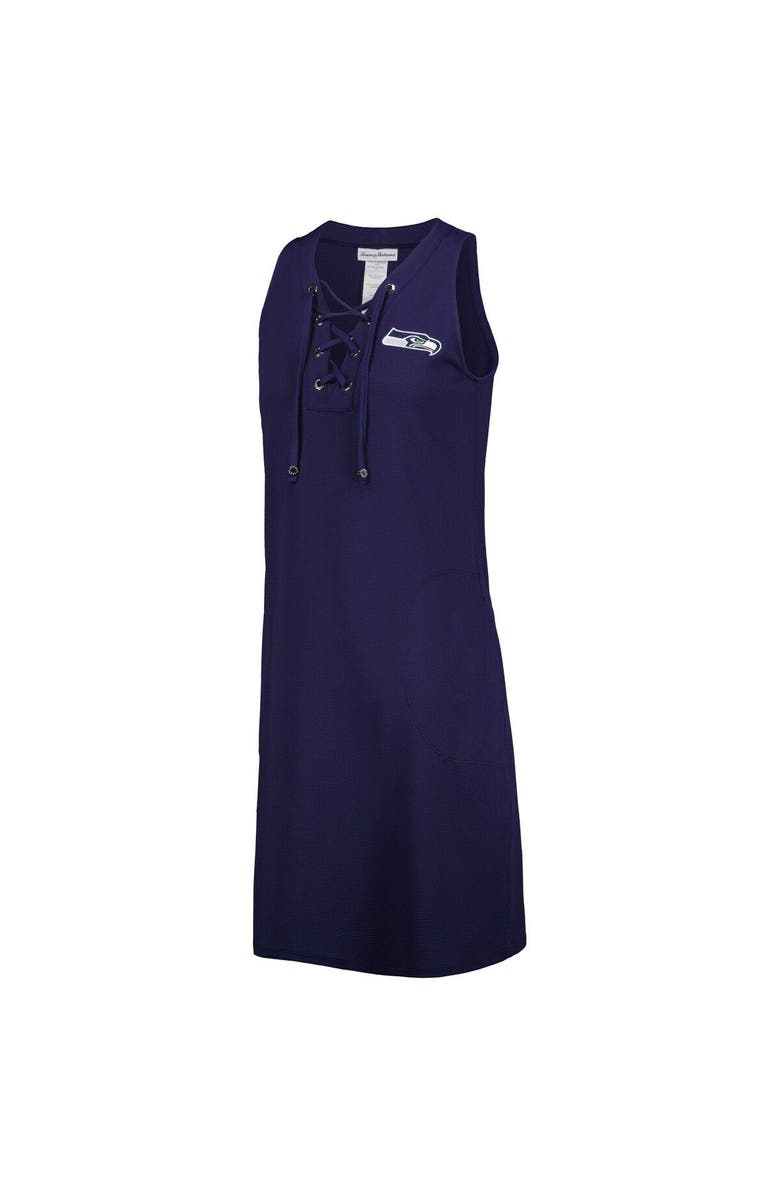 Tommy Bahama Women's Tommy Bahama College Navy Seattle Seahawks Island Cays Lace-Up Dress, Alternate, color, Navy