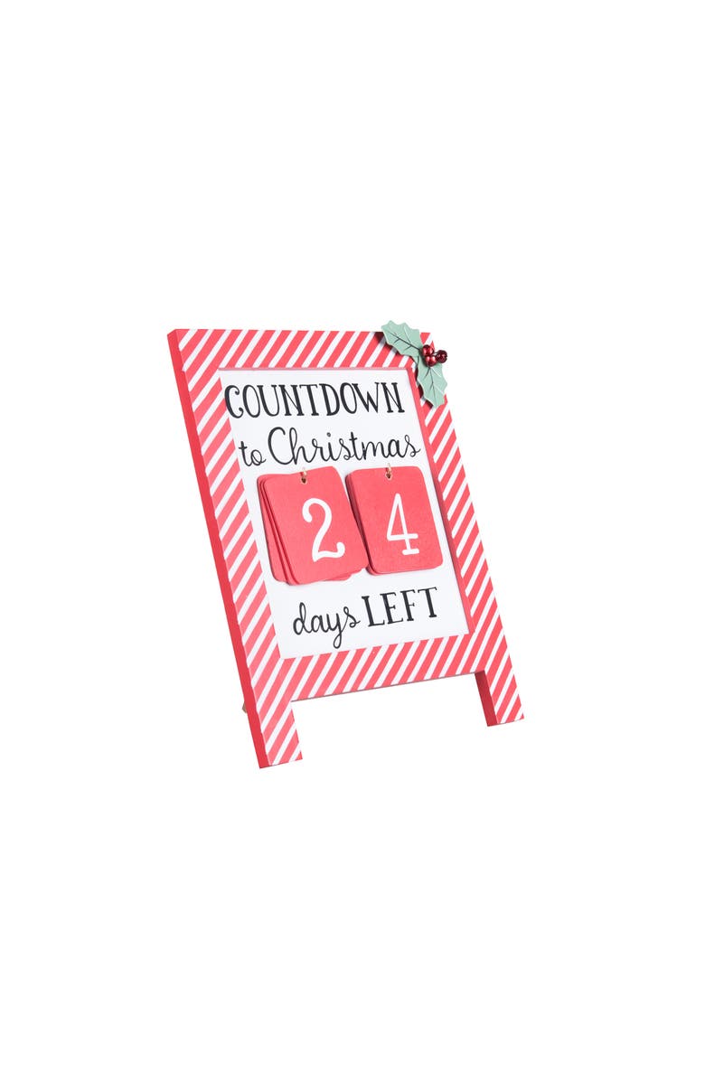 Transpac Multicolor Christmas Candy Stripe Advent Calendar Set of 6, Alternate, color, 