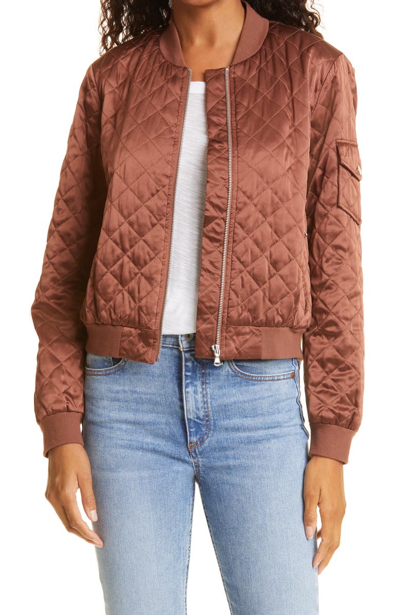 CAMI NYC The Dierdre Quilted Silk Bomber Jacket, Main, color,