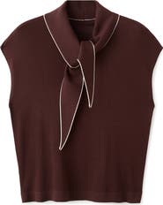 MANGO Bert Tie Neck Top