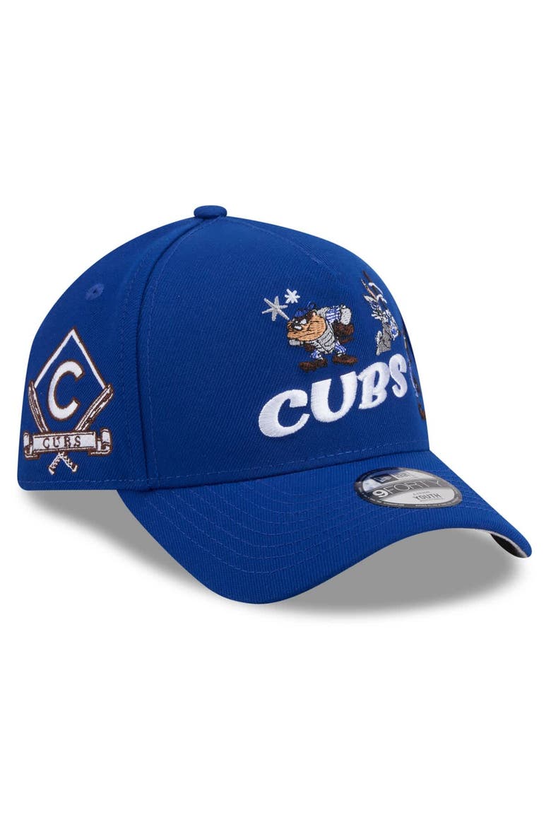 Youth New Era Royal Chicago Cubs Looney Tunes A-Frame 9FORTY Adjustable Hat, Main, color, Royal