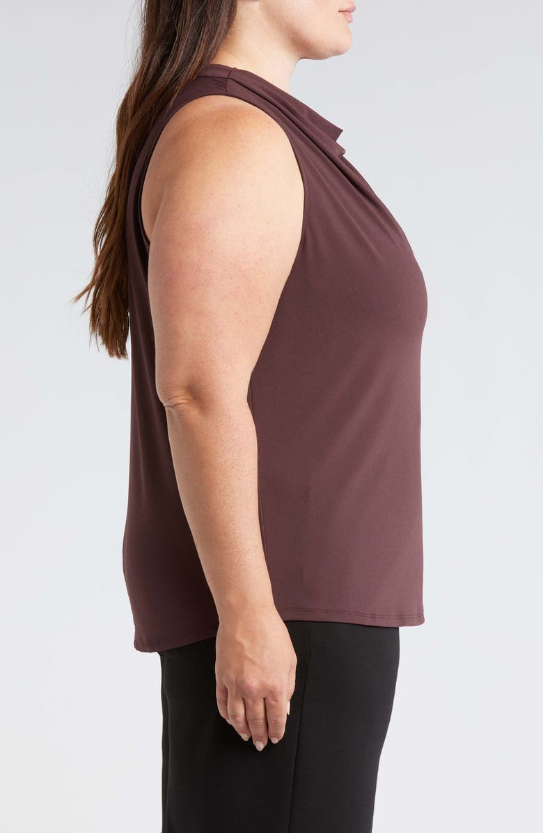 Universal Standard Cowl Neck Crepe Tank, Alternate, color, Brulee