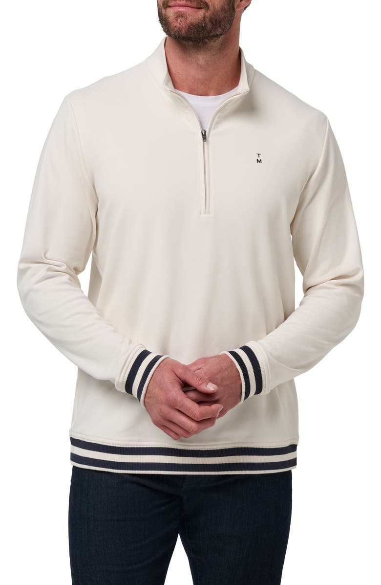 TravisMathew Happier Hour Quarter Zip Top, Main, color, Birch