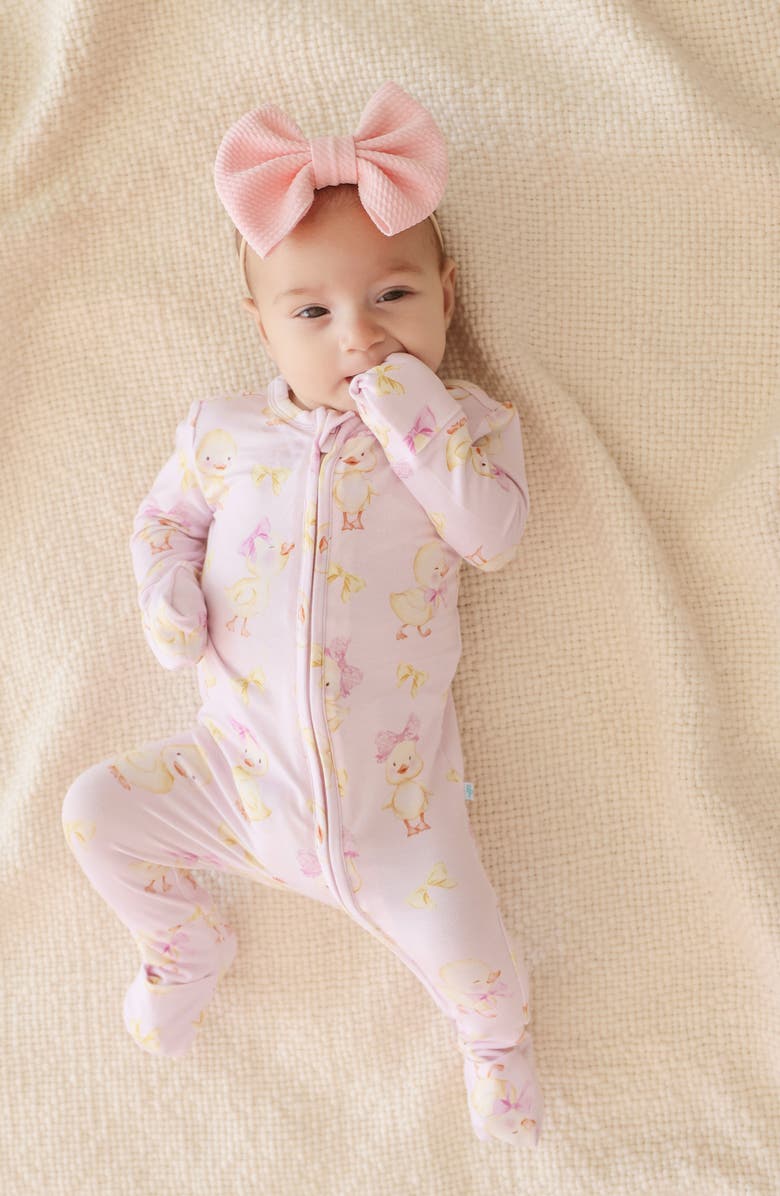 Posh Peanut Edwina Convertible Zip Footie, Alternate, color, Pink
