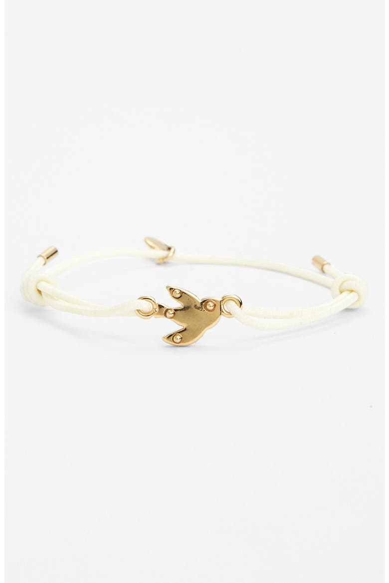 'Petal to the Metal' Friendship Bracelet, Main, color, CREAM/ GOLD