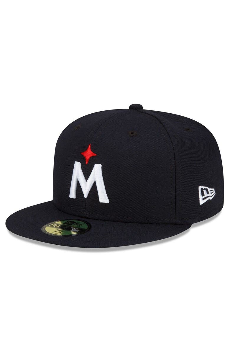 New Era Men's New Era Navy Minnesota Twins 2023 Authentic Collection Road 59FIFTY Fitted Hat, Main, color, Navy