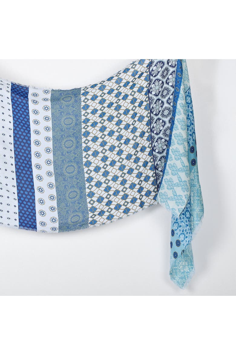 Santorini Patterned Wrap, Alternate, color, Blue Multi