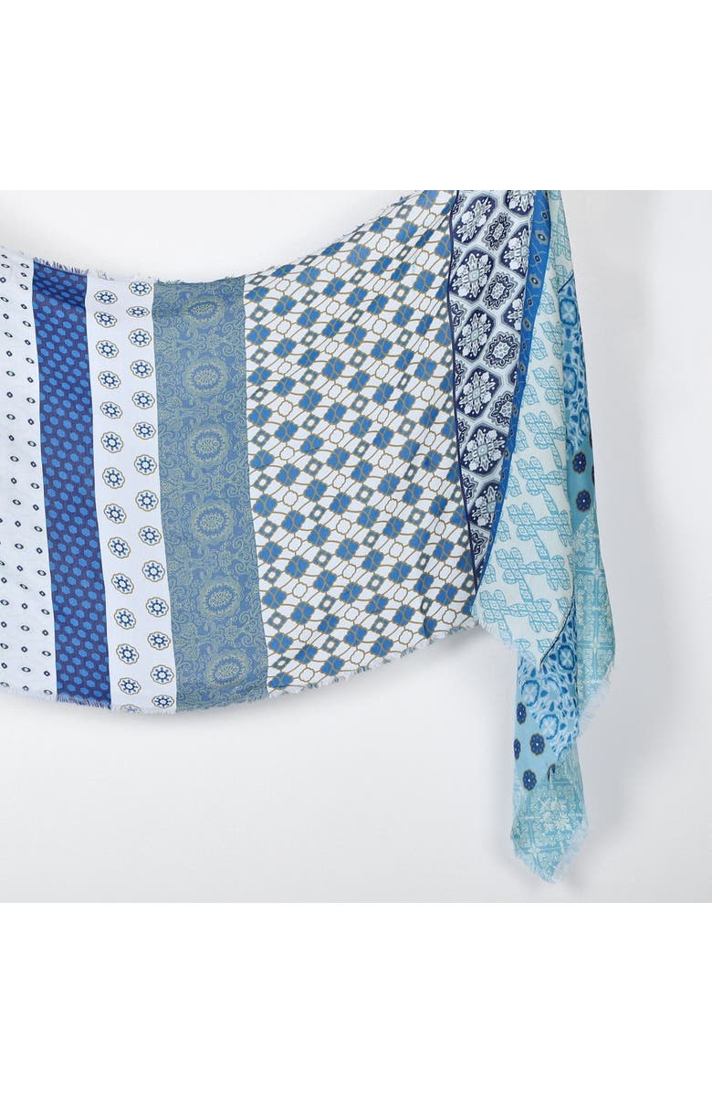 Vismaya Santorini Patterned Wrap, Alternate, color, Blue Multi