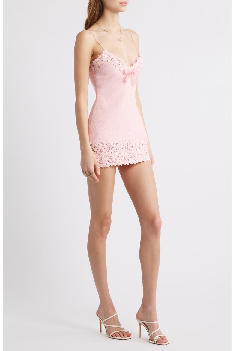 Meva Lace Trim Sleeveless Minidress, Alternate, color, STRAWBERRY SPRITZ