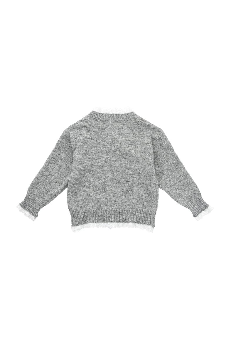 Sweet Cactus Lace-Bow Top with Tiered Skirt, Alternate, color, Grey