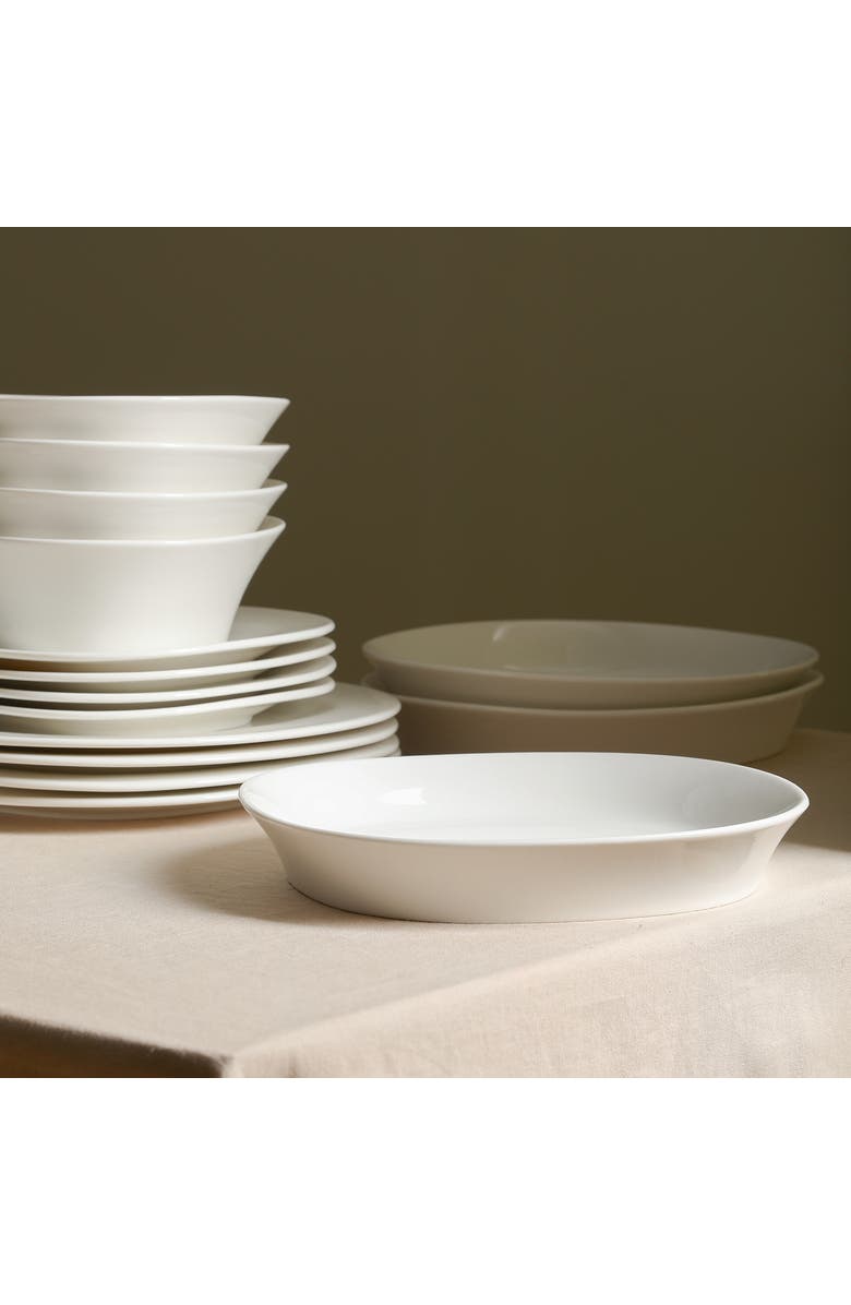 Stone Lain Quadro Porcelain 4-Piece Pasta Bowl Set, Alternate, color, White