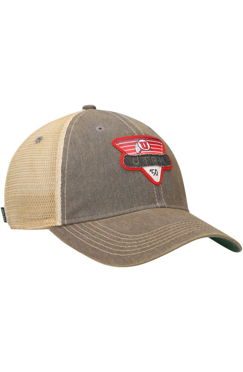 LEGACY ATHLETIC Men's Gray Utah Utes Legacy Point Old Favorite Trucker Snapback Hat, Alternate, color, Gray