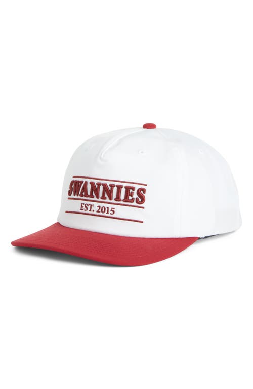 Swannies Charlie Snapback Baseball Cap in Maroon 