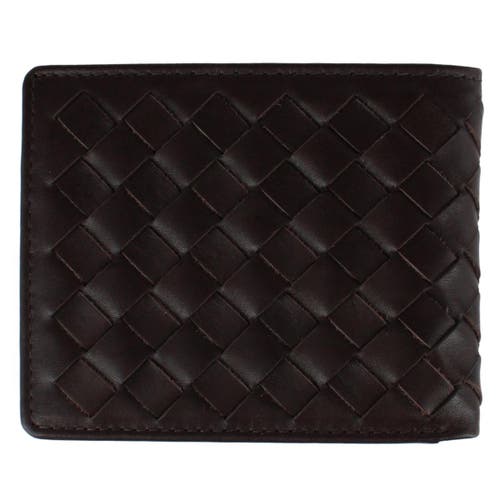 Trafalgar Lazzaro Lattice Weave Leather Bi-fold Wallet