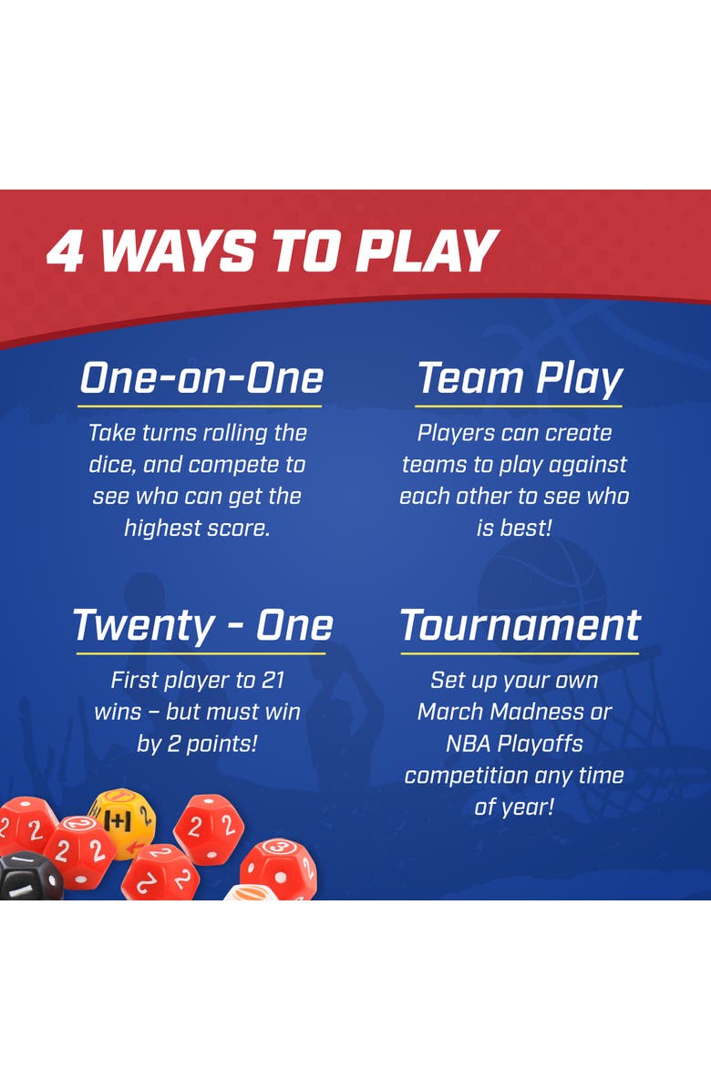 Zobmondo!! GoHoops Basketball Dice Game, Alternate, color, Multicolored