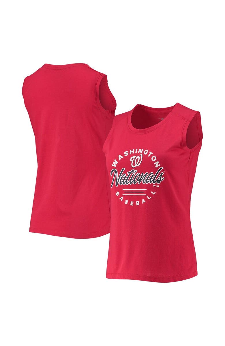 LEVELWEAR Women's Levelwear Red Washington Nationals Macy Tank Top, Main, color,