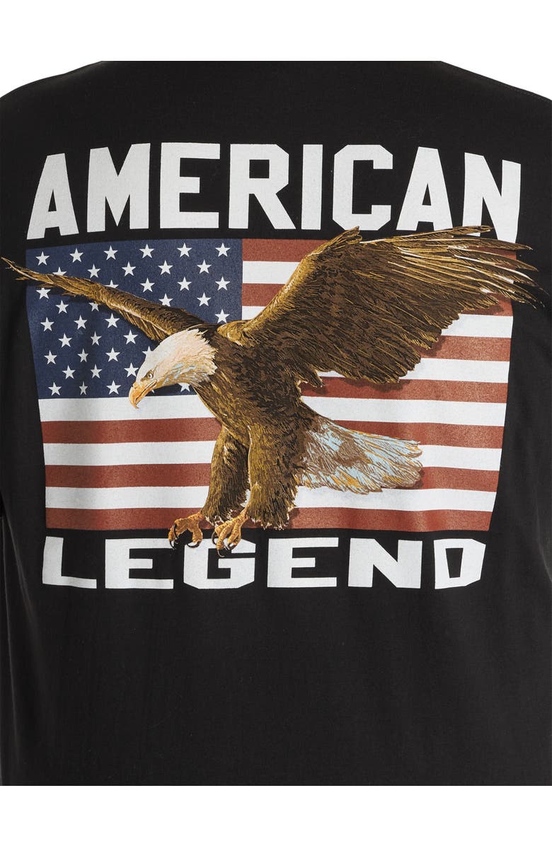 True Nation by DXL Big & Tall American Legend Graphic Tee, Alternate, color, Black