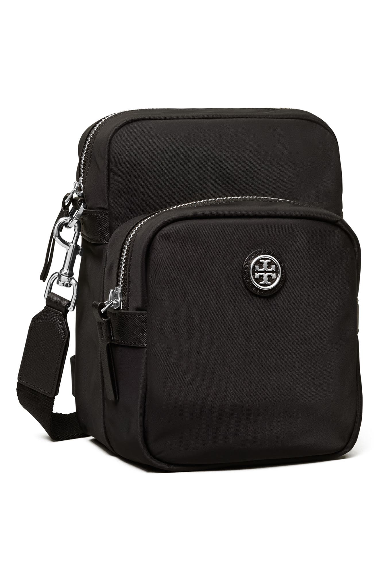 Tory Burch T Monogram Recycled Nylon Crossbody Camera Bag, Alternate, color, 