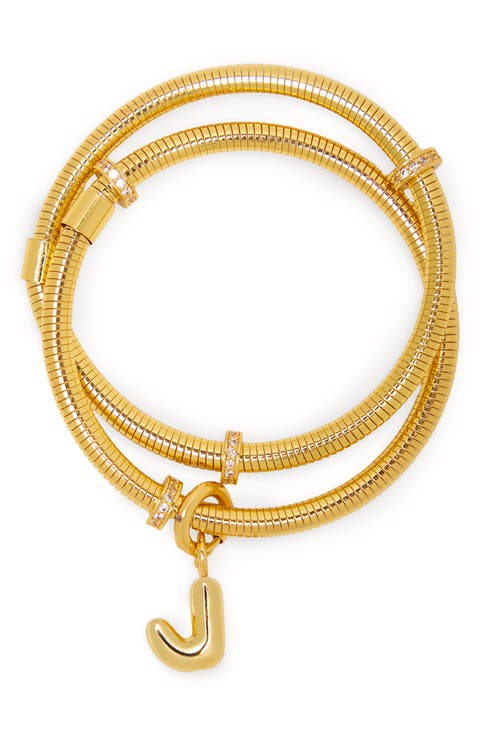 Bubble Charm Initial Bracelet