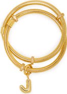 SAACHI Bubble Charm Initial Bracelet