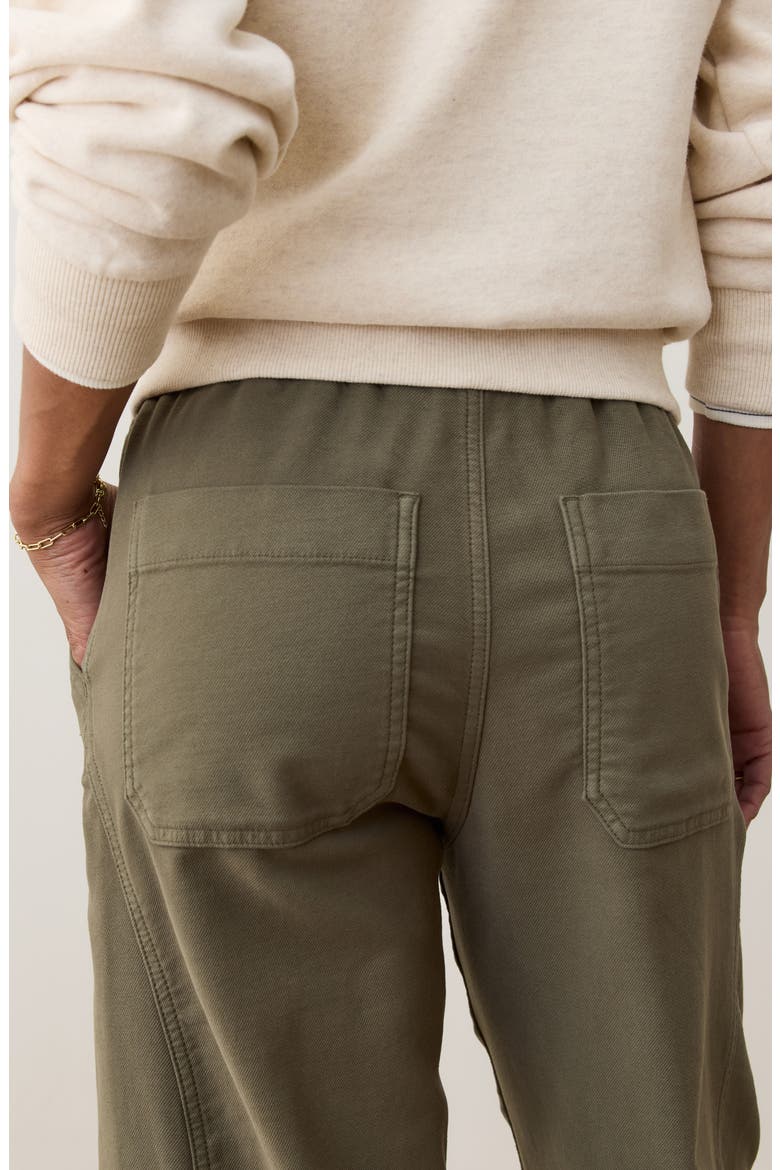 Jessie Barrel Leg Twill Pants, Alternate, color, DUSTY OLIVE