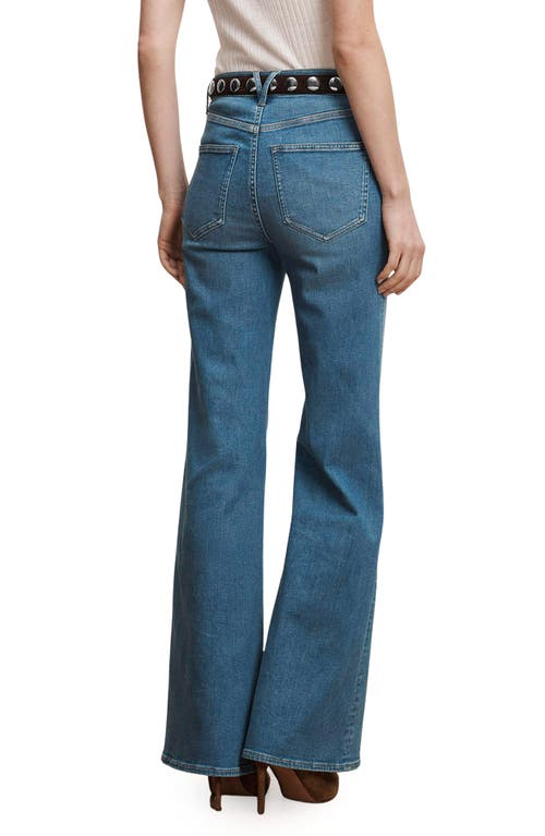 Veronica Beard Joplin Wide Flare Leg Jeans In Blue