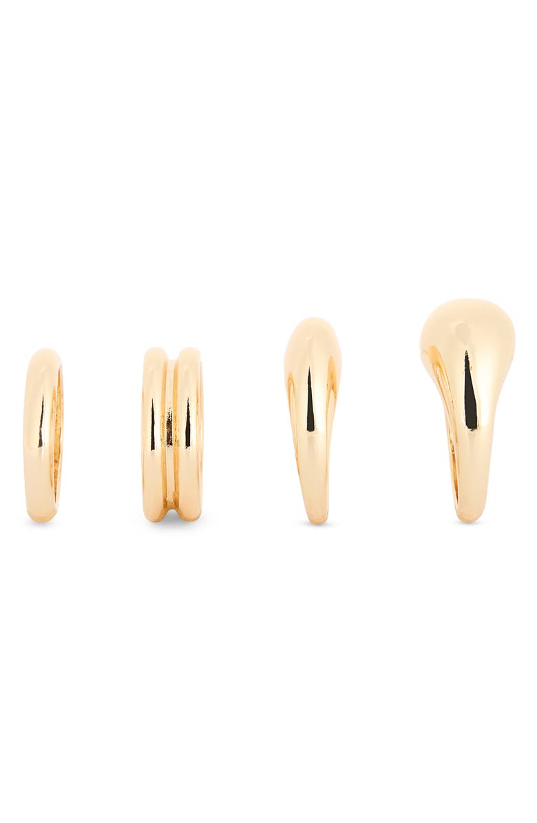 Leith 4-Pack Signet Rings, Alternate, color, Gold