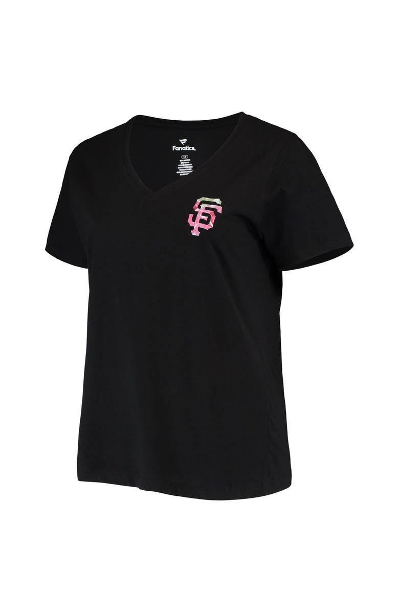 PROFILE Women's Black San Francisco Giants Plus Size #1 Mom 2-Hit V-Neck T-Shirt, Alternate, color, Black