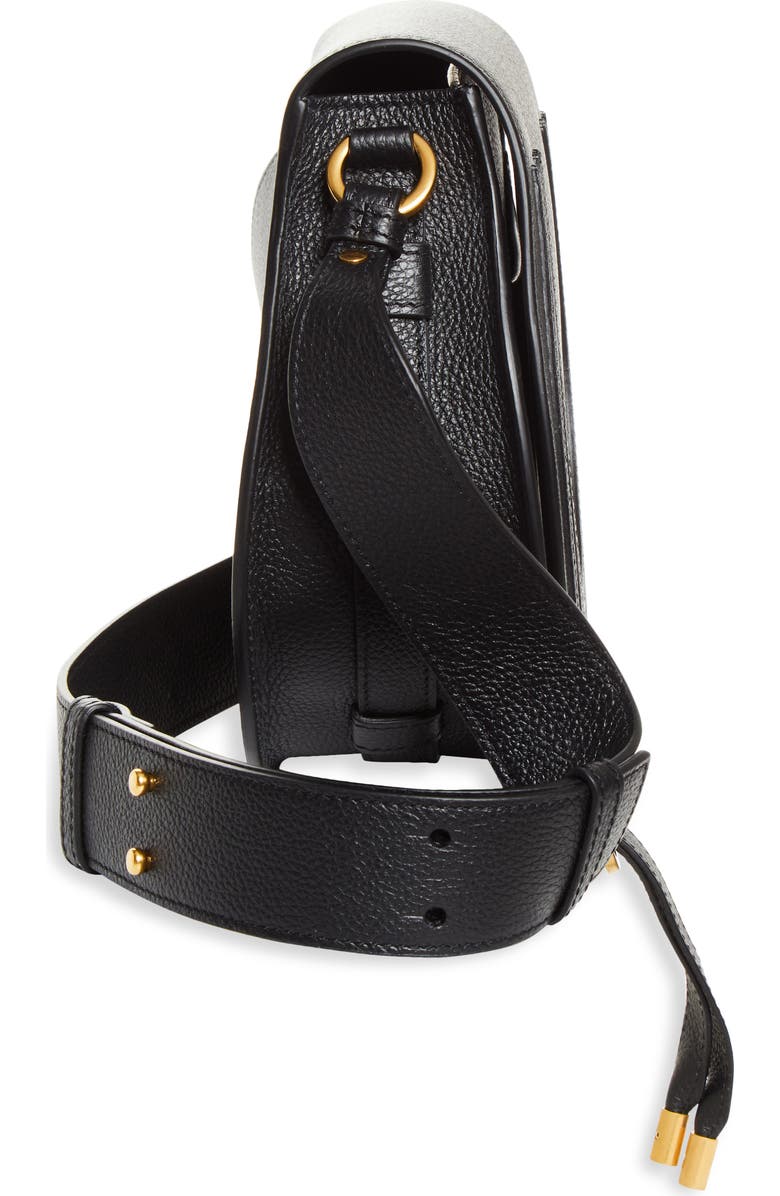 Chloé Large Marcie Leather Crossbody Bag, Alternate, color, 001 Black