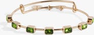 Alex and Ani August Birthstone Emerald Cut Bangle
