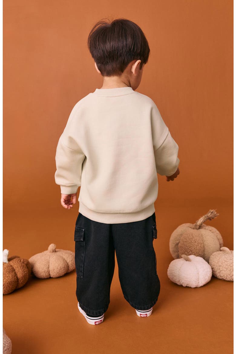 Kids' Halloween Pumpkin Graphic Sweatshirt, Alternate, color, NEUTRAL