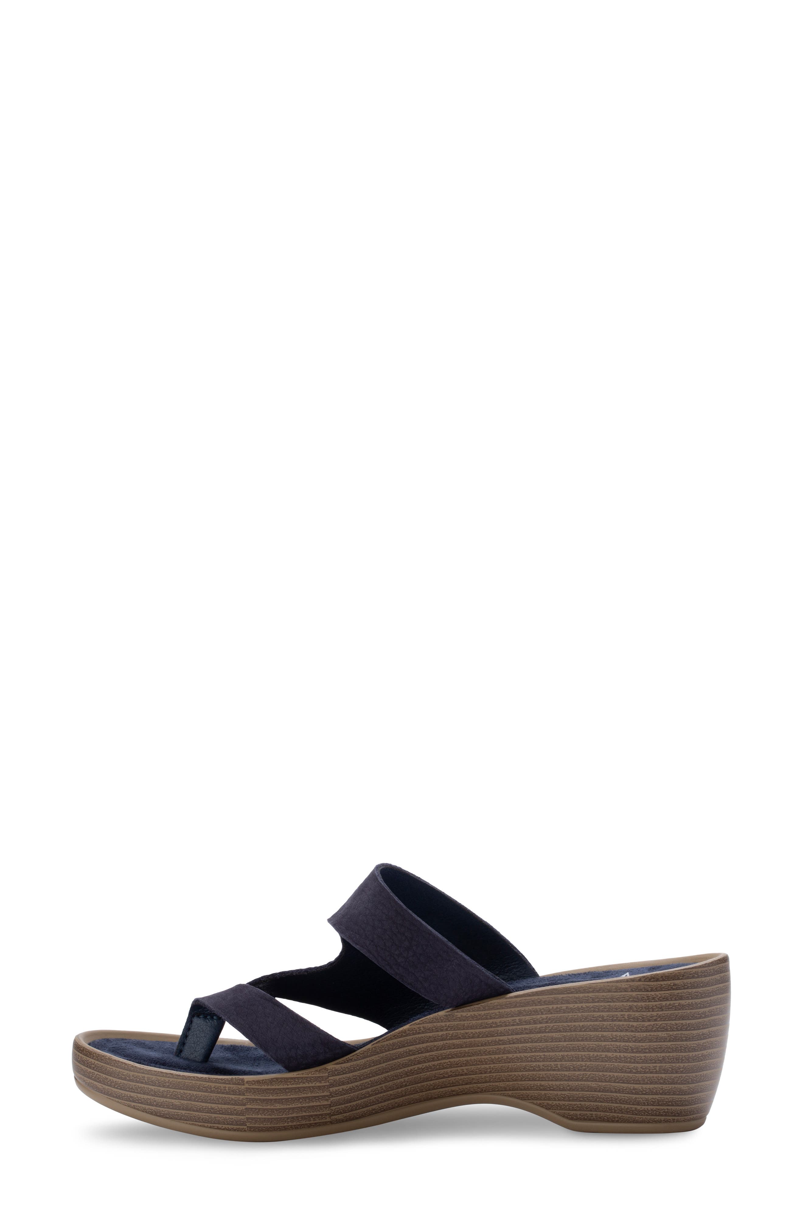 Laurel Wedge Sandal, Alternate, color, NAVY