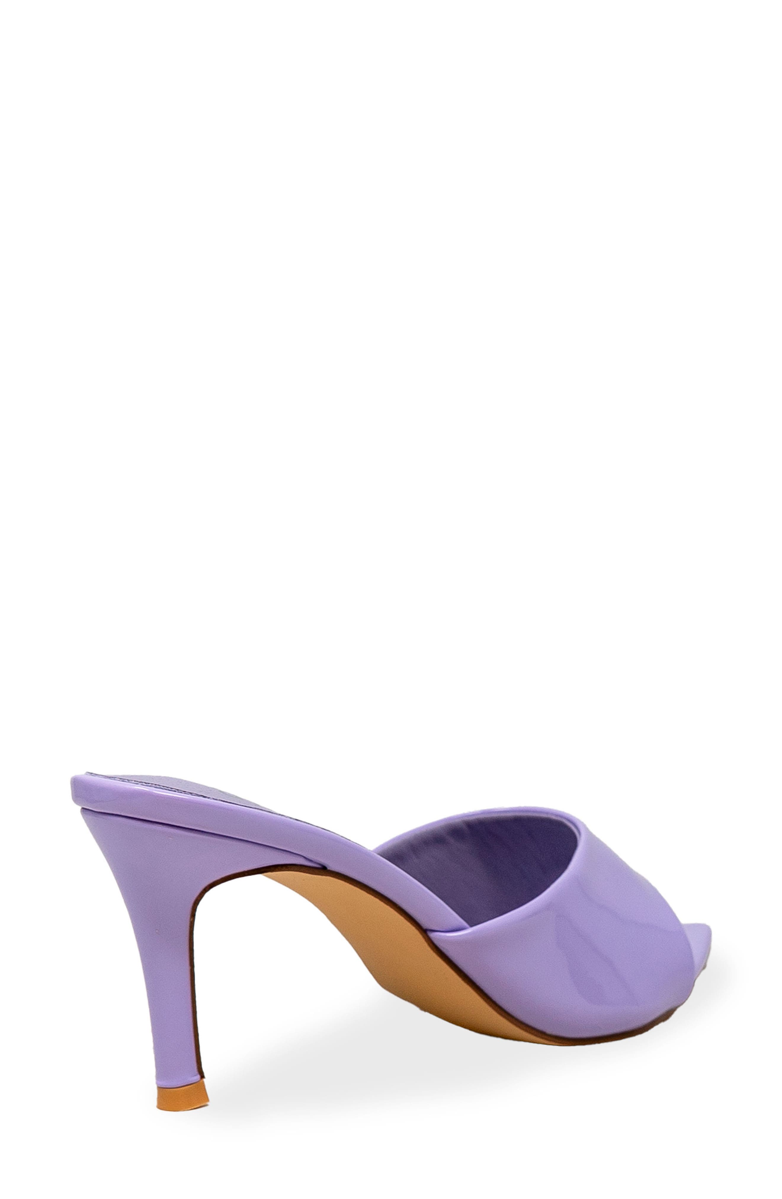 Glossy Finish Stiletto Sandal, Alternate, color, LILAC PATENT