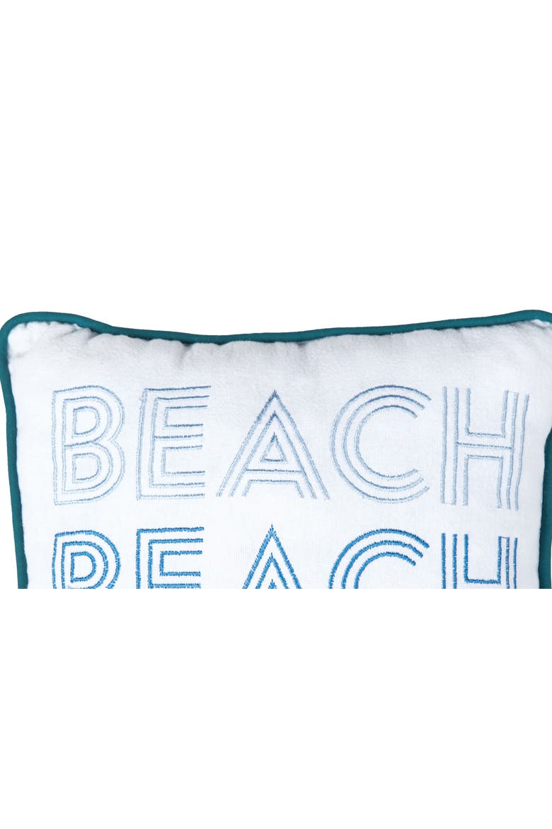 Retro Beach Mini Accent Pillow, 10" x 10", Alternate, color, Blue