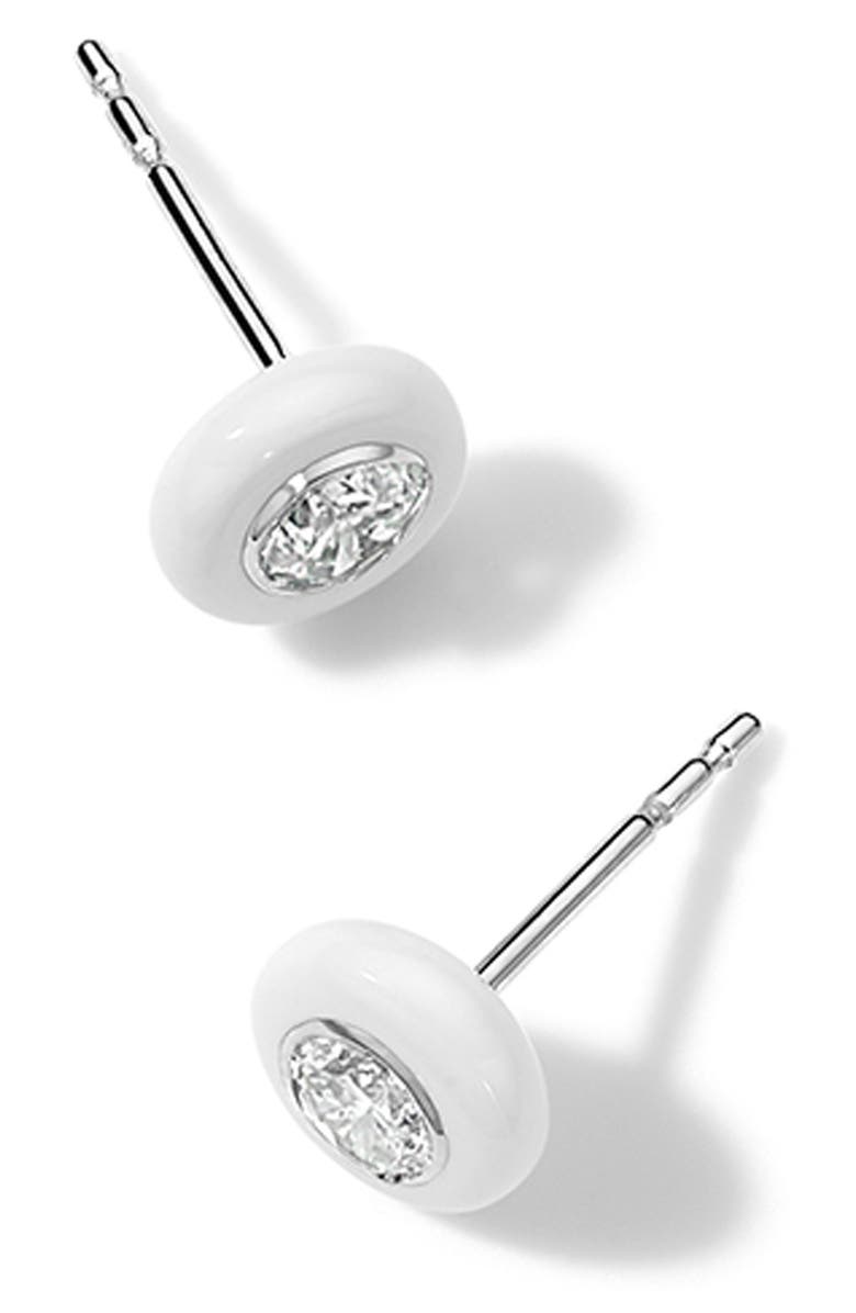 Ippolita Sterling Silver Carnevale Stardust Diamond Stud Earrings - 0.13 ctw, Alternate, color,