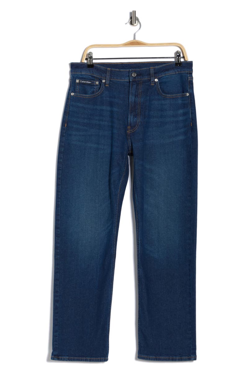 Calvin Klein Relaxed Fit Straight Leg Jeans, Main, color, Shoreline