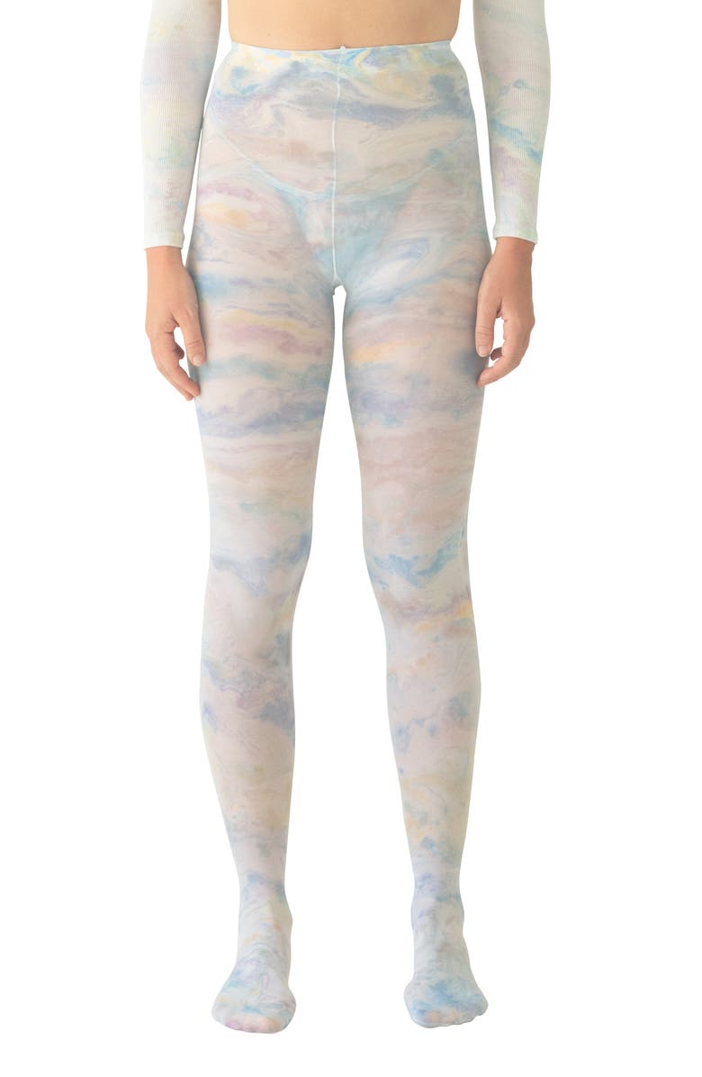 KkCo Marbled Dye Opaque Tights, Alternate, color,