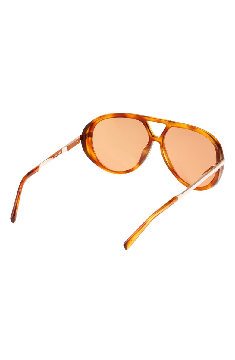ABERCROMBIE & FITCH 60mm Pilot Sunglasses, Alternate, color, Blonde Havana / Brown